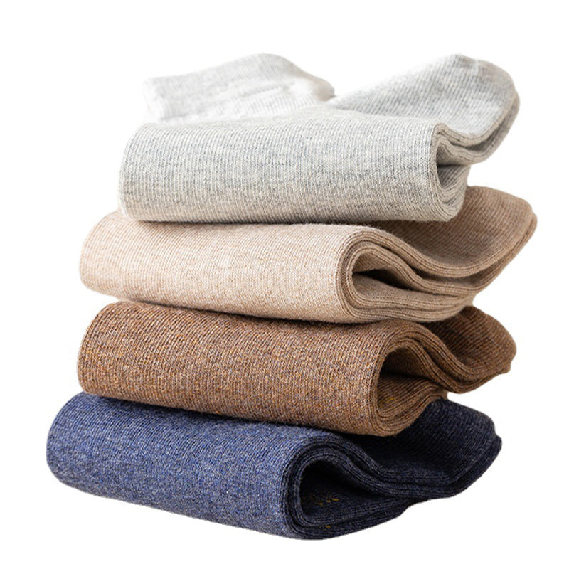 봄과 가을 빗질 면화 단색 남자 양말 봄과 가을 빗질 면화 단색 남자 양말