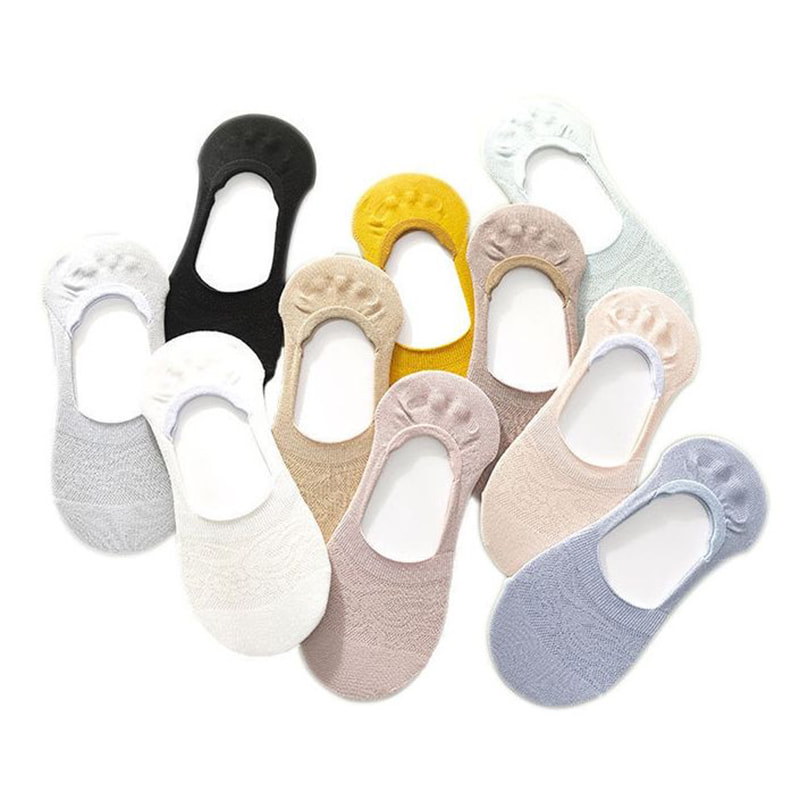 얕은 중공 양말을 가진 단색 여성 보트 양말 얕은 중공 양말을 가진 단색 여성 보트 양말