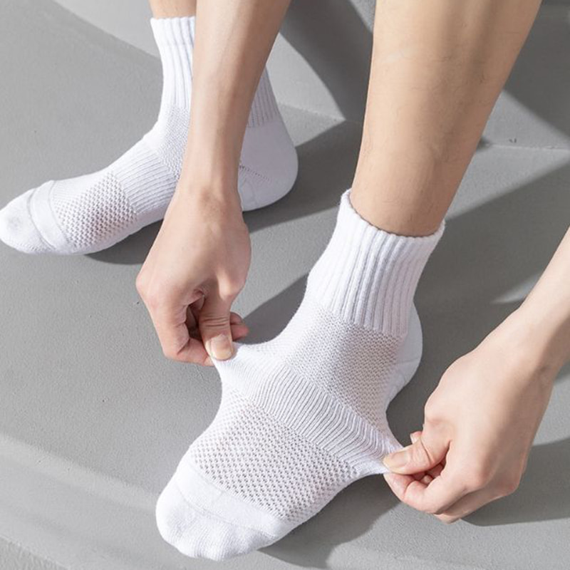 양말 남성용 봄과 가을 타월 바닥 스포츠면 양말 프로 러닝 양말