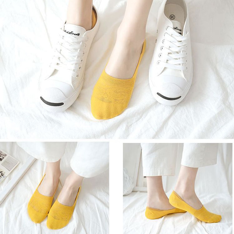 얕은 중공 양말을 가진 단색 여성 보트 양말 얕은 중공 양말을 가진 단색 여성 보트 양말