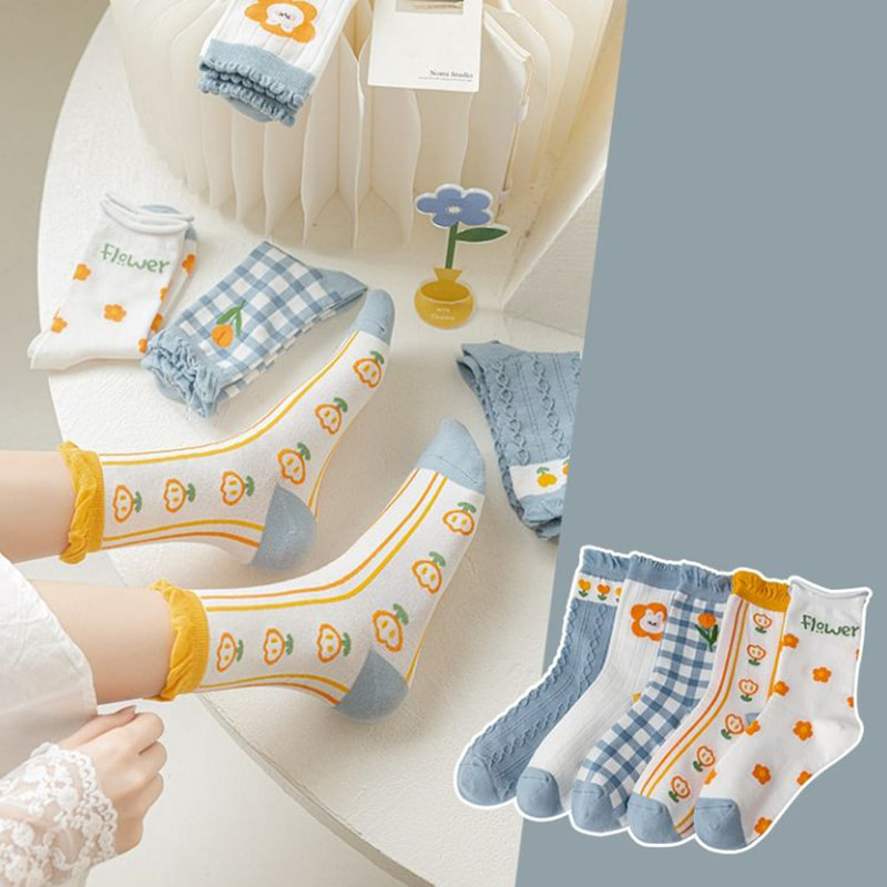 어린이를위한 중간 튜브 양말, 일본 만화 양말 트렌드, 한국 버전, 4 시즌 얇은 여자 양말 어린이를위한 중간 튜브 양말, 일본 만화 양말 트렌드, 한국 버전, 4 시즌 얇은 여자 양말